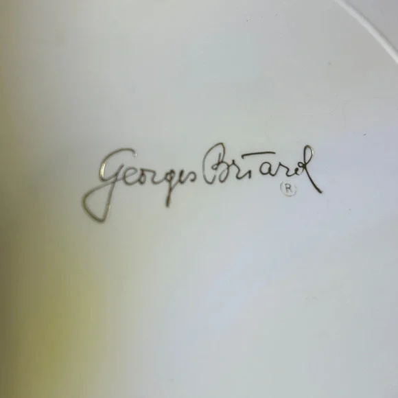 Vintage 70’s Georges Briard USA Navy / Red Leather Insulated Lidded Ice Bucket - Picture 8 of 14